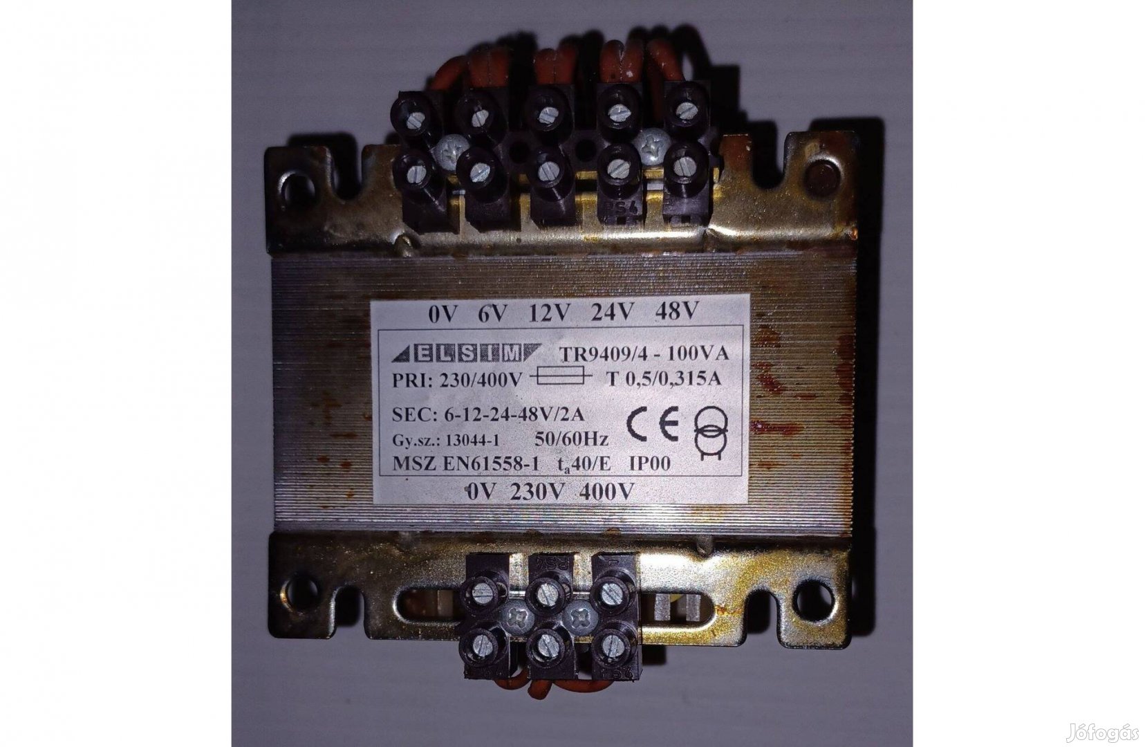 Biztonsági Transzformátor 1f 100VA 400/230-6/12/24/48V