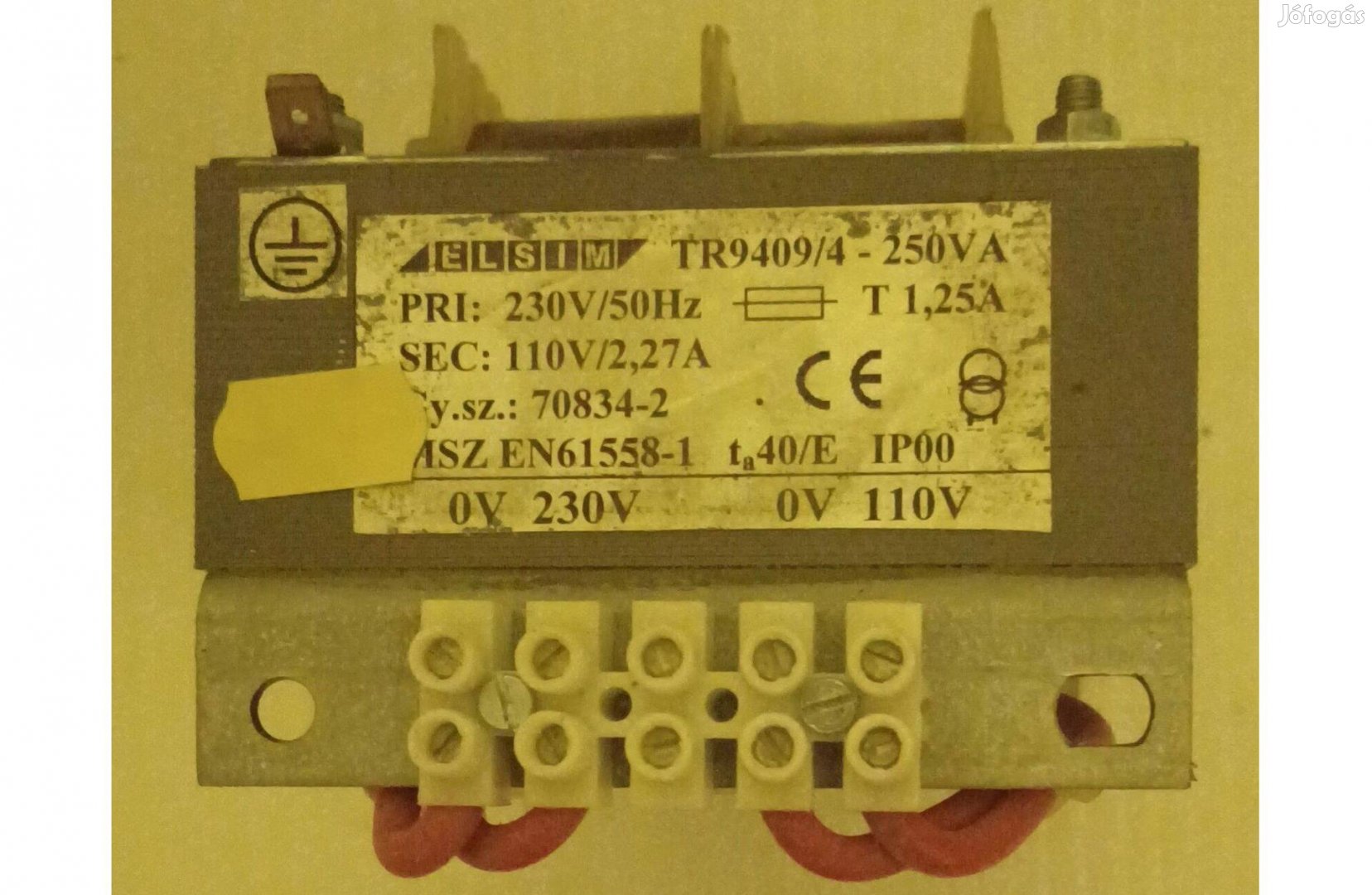 Biztonsági Transzformátor 250VA 230/110 , trafó