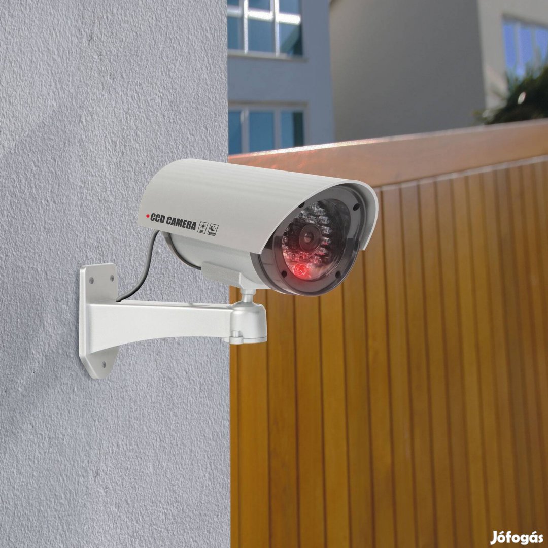Biztonsági beltéri álkamera ál kamera csőkamera elemes piros LED fény