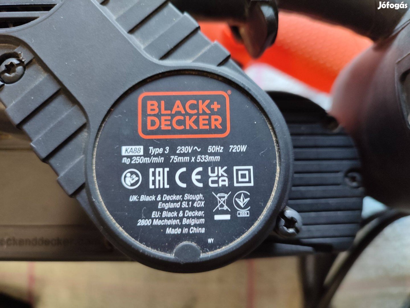 Black+Dacker elektromos gyalu 750 W eladó