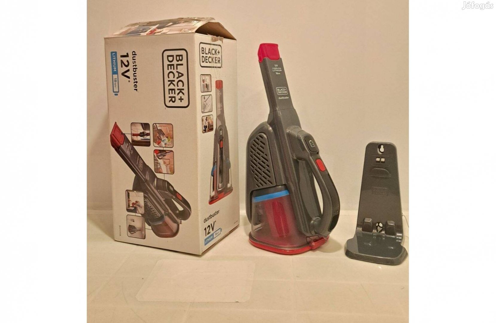 BlackDecker Bhhv315B, akkus porszívó töltőállomással, 12V,