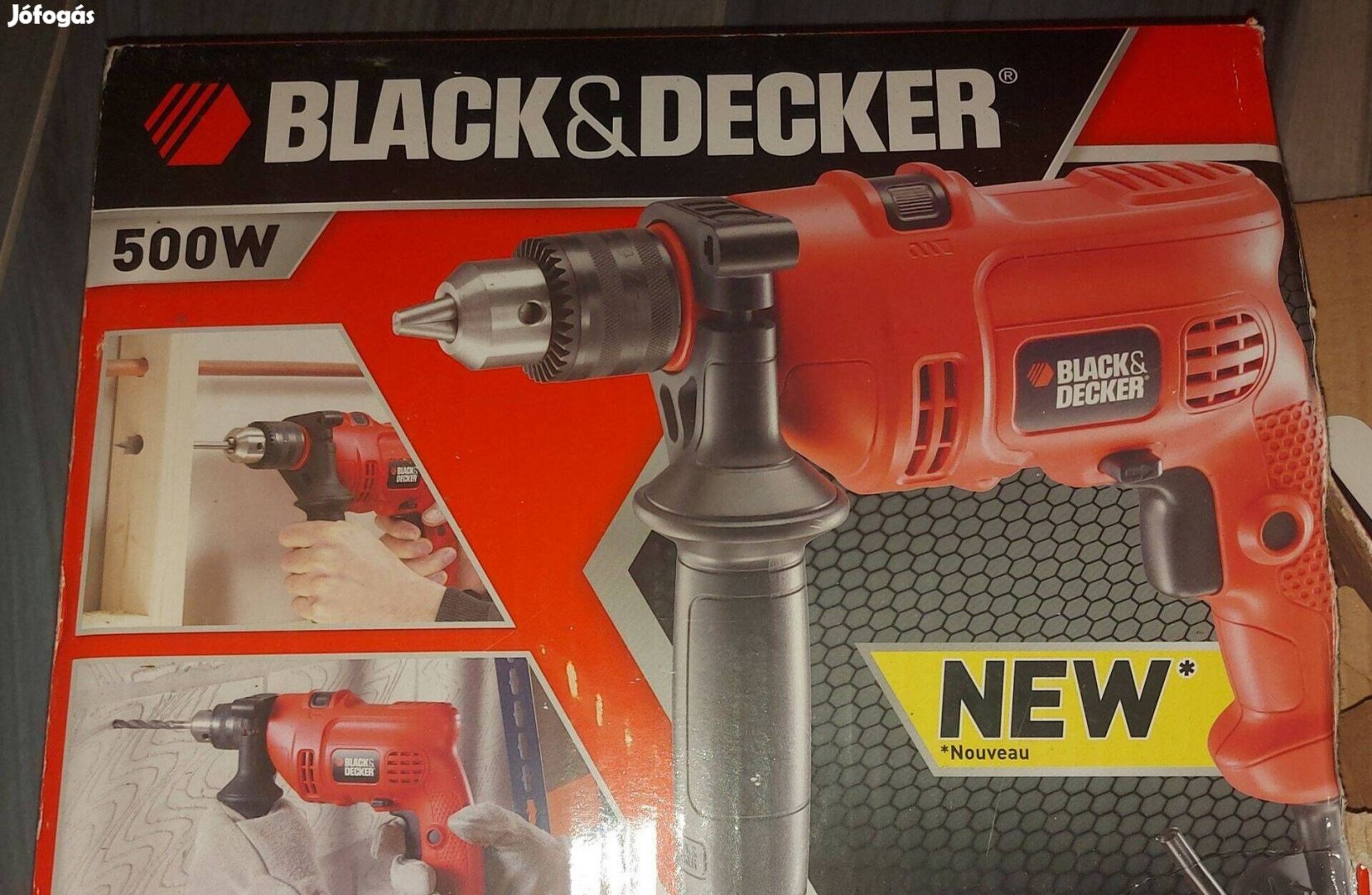 Black&Decker Új 500W fúró dobozában felár 9900Ft