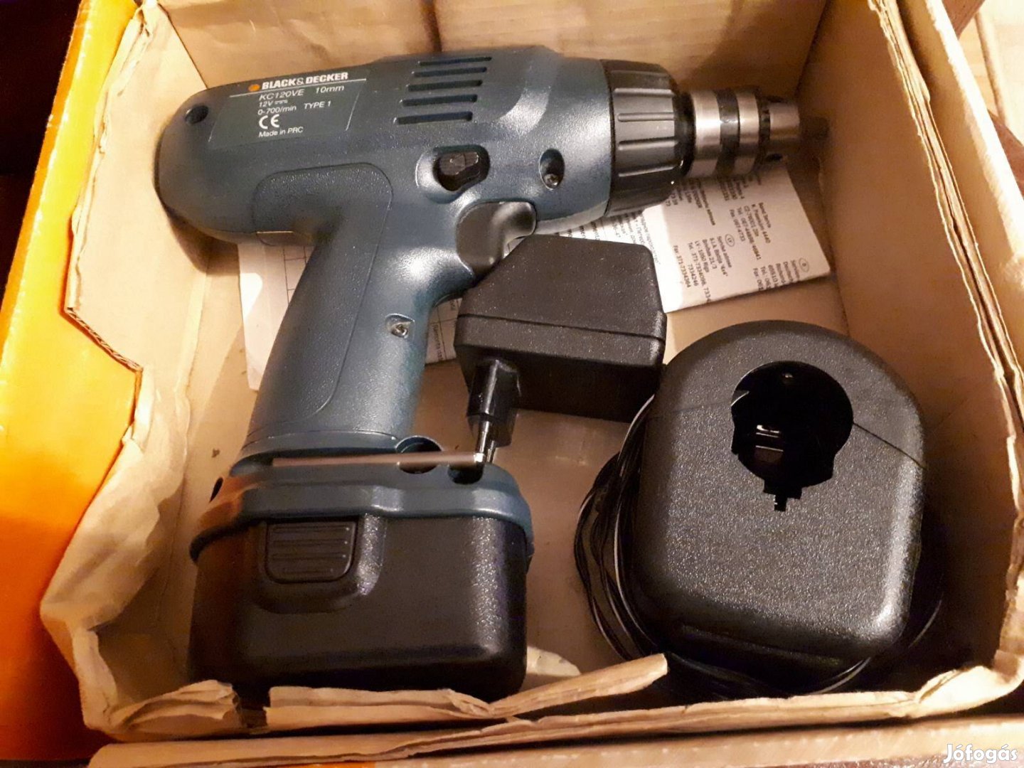 Black&Decker akkumulátoros, akku fúró KC120VE 12.0