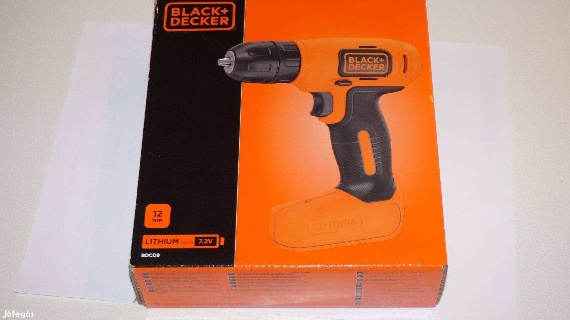 Black+Decker akkus fúró-csavarozó Vadonatúj