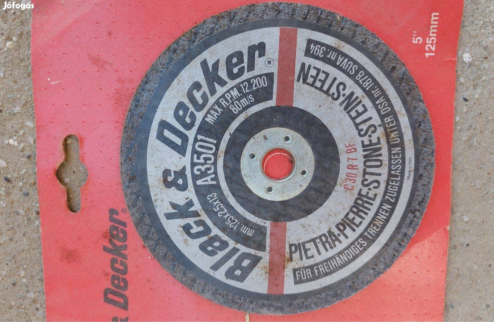 Black&Decker kővágó korong, 12,5 cm átmérőjű, Új