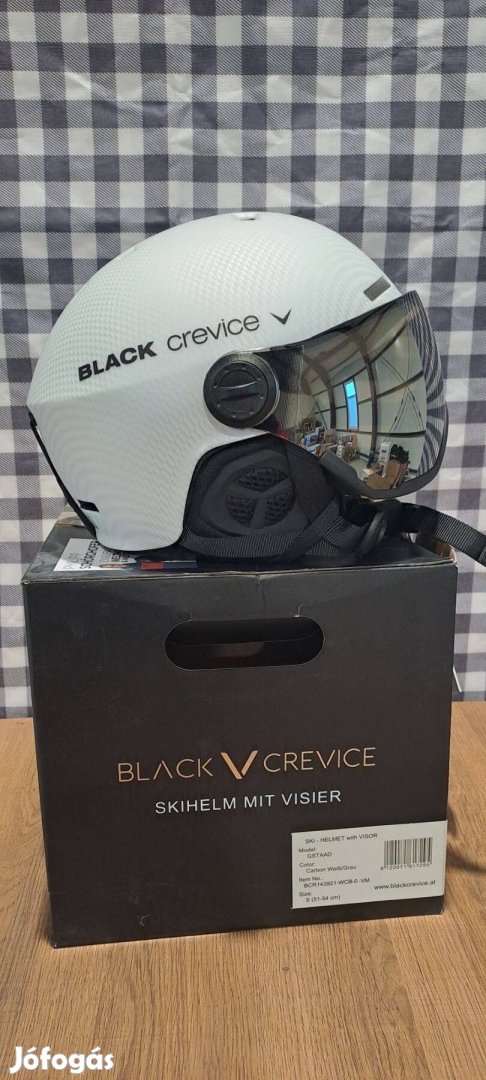 Black V Crevice Carbon White/Grey Ski Helmet