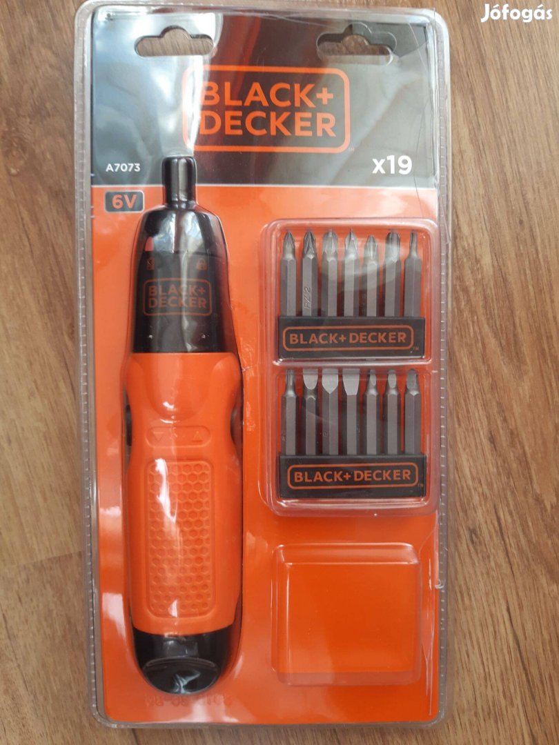 Black & Decker 19 részes Alkáli elemes csavarozó csavarozóhegyekkel