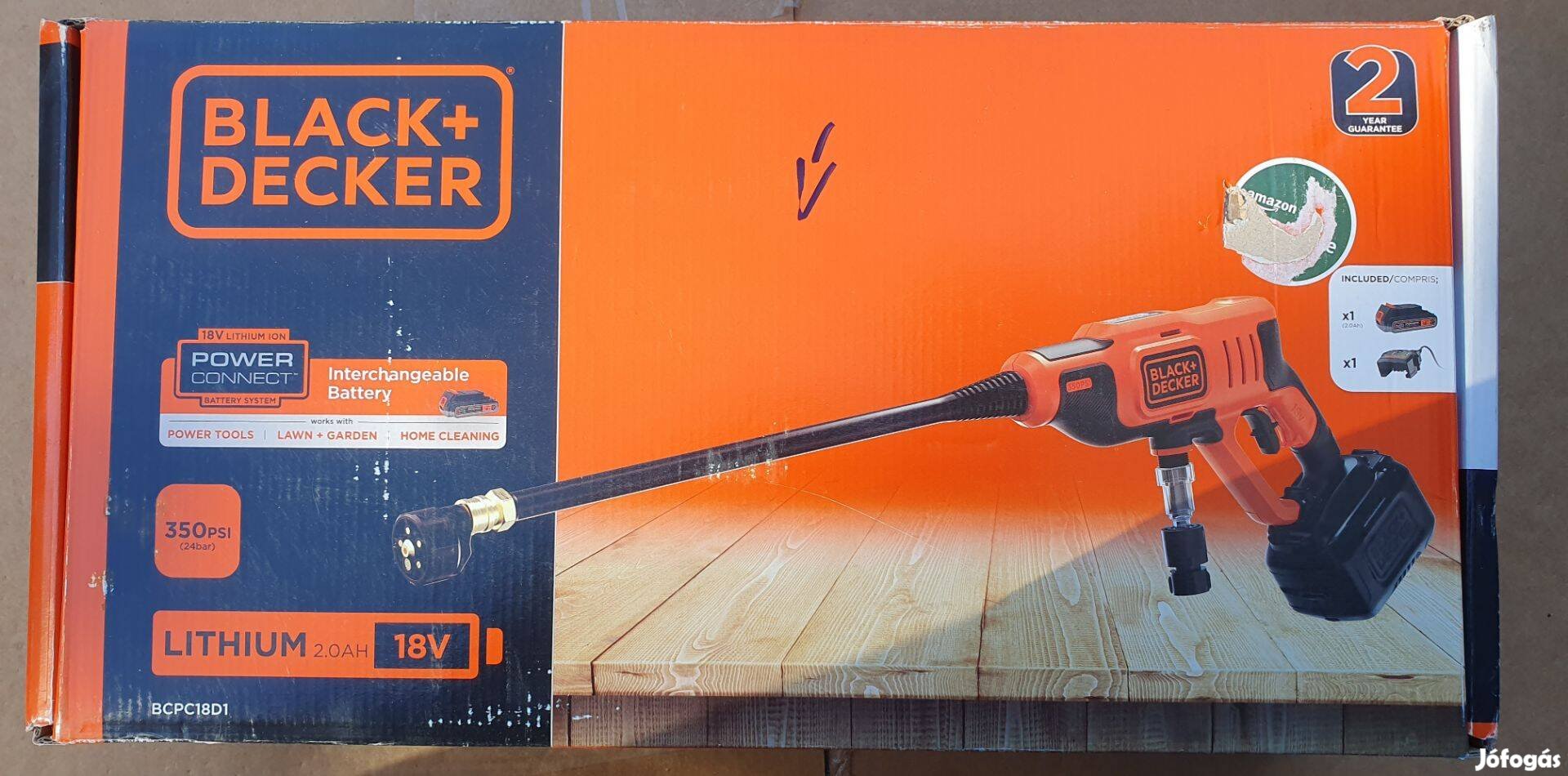 Black & Decker Akkus magasnyomású mosó új