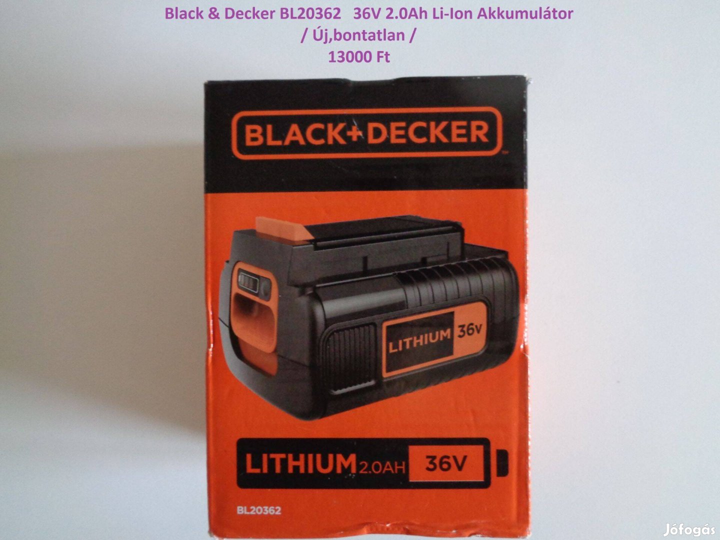 Black & Decker BL20362 36V-os 2.0Ah-s akkumulátor