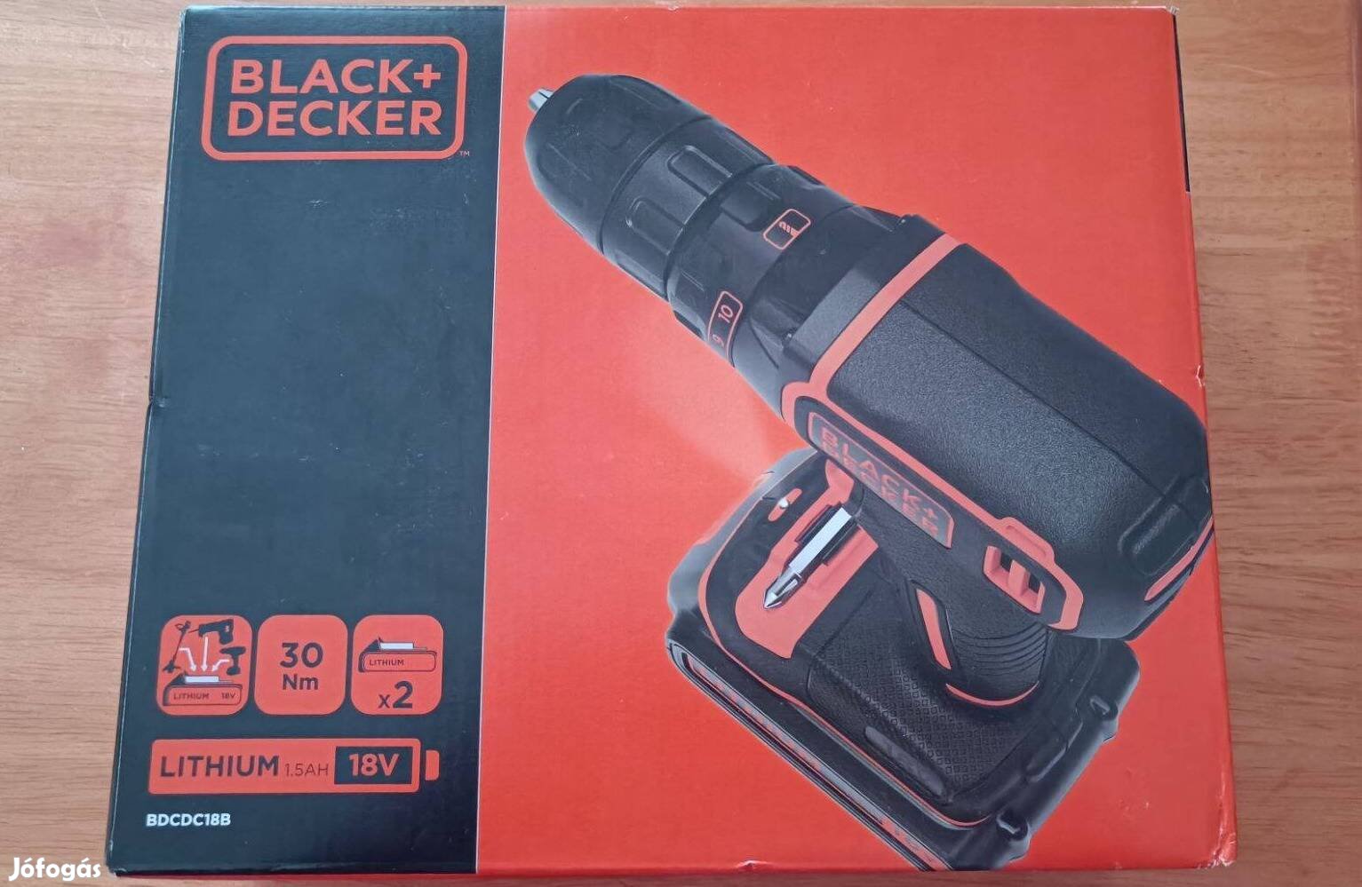 Black & Decker Bdcdc18B-QW fúró-csavarozó bontatlan új