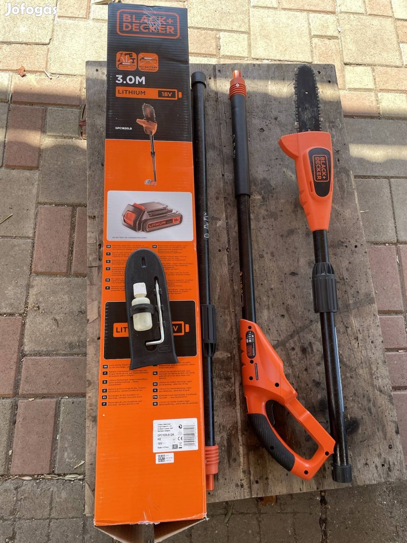 Black Decker akkus magassági ágvágó