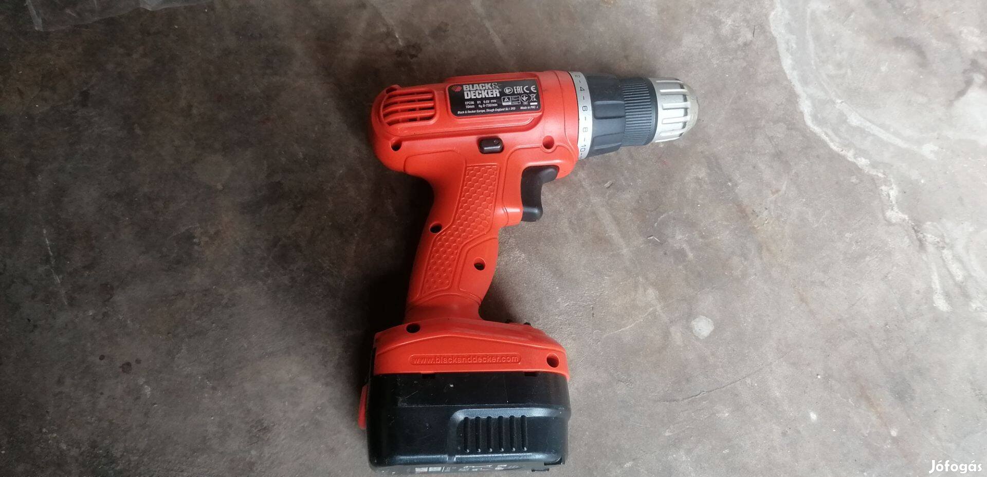Black and decker akkus fúró