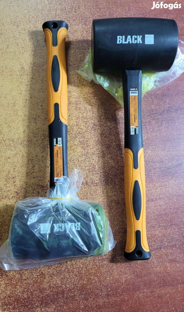 Black gumikalapács üvegszálas gumi bevonatú markolat 900g / 35cm