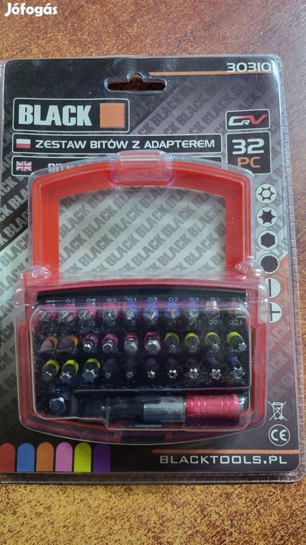 Black színkódolt bit-fej csavarbehajtó szett 32db-os készlet