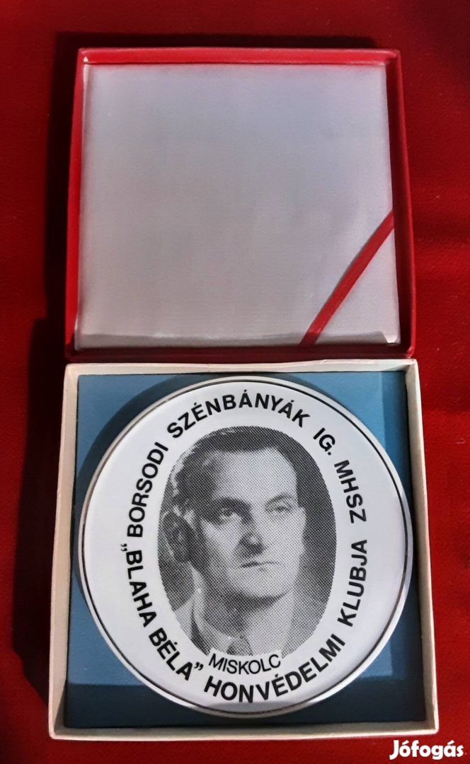 Blaha Béla porcelán emlék plakett Hollóházi porcelán 