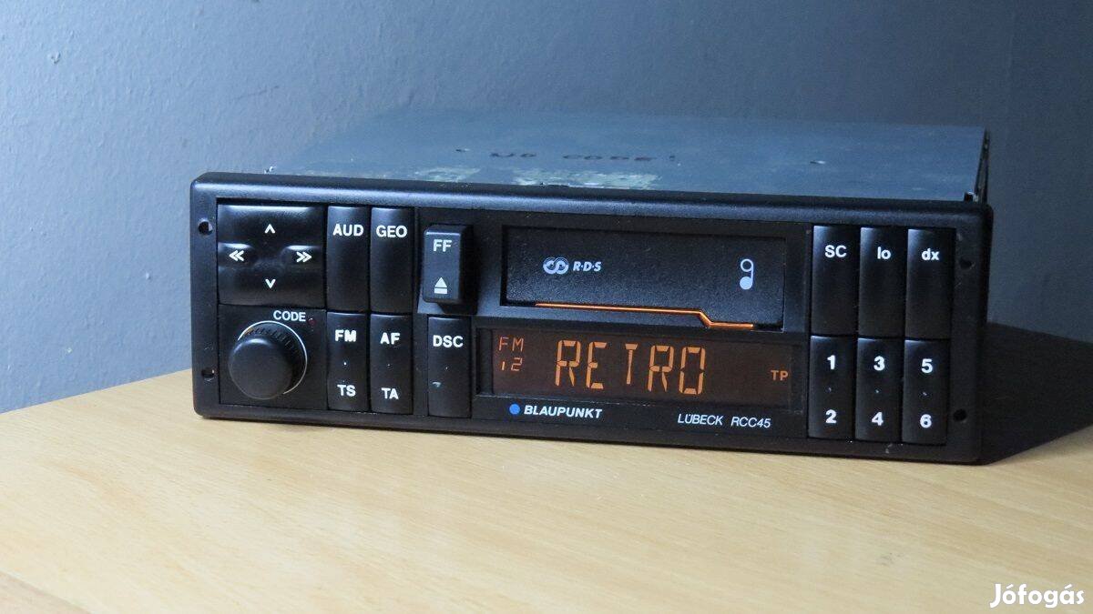Blaupunkt Lübeck RCC 45 retro régi autórádió rádió magnó