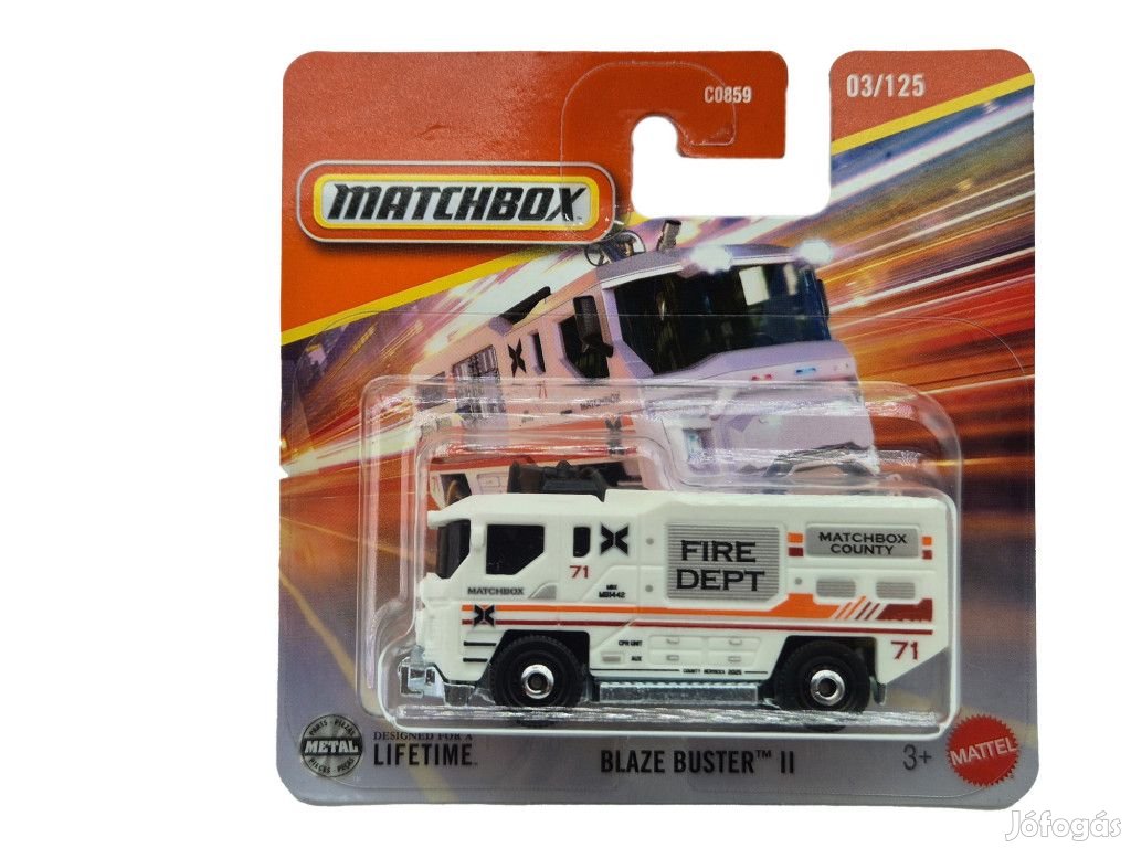 Blaze Buster II tűzoltó tűzoltóautó - 03/125 - bliszteres -  Matchbox