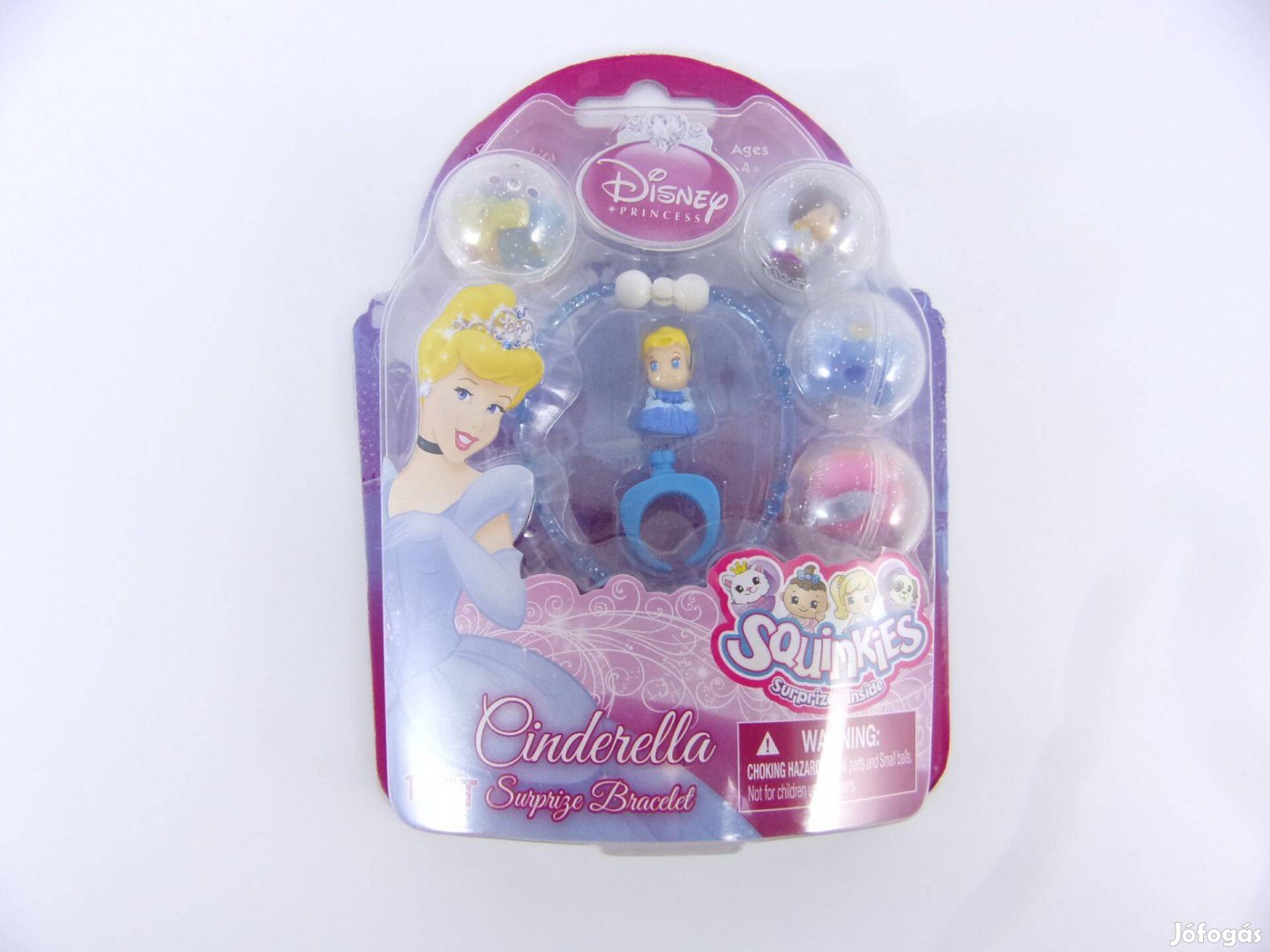 Blip Toys Squinkies Disney Princess Hamupipőke karkötő gyűrű szett!