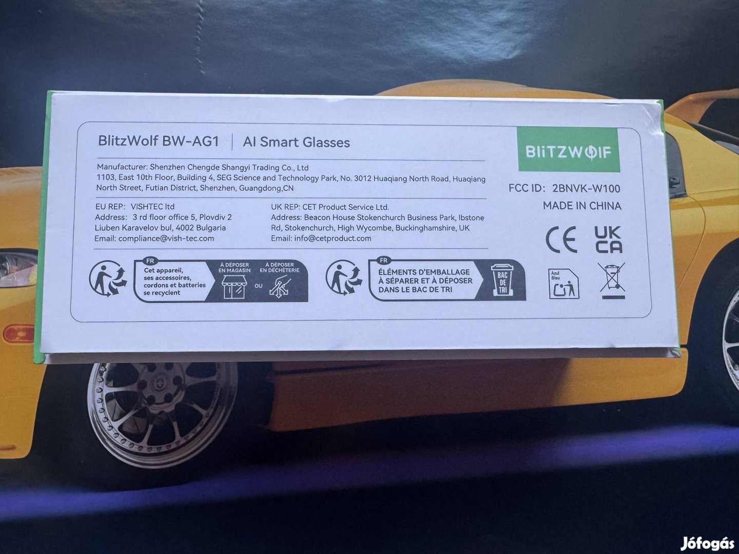 Blitzwolf BW-AG1 AI okos szemüveg fotokromatikus