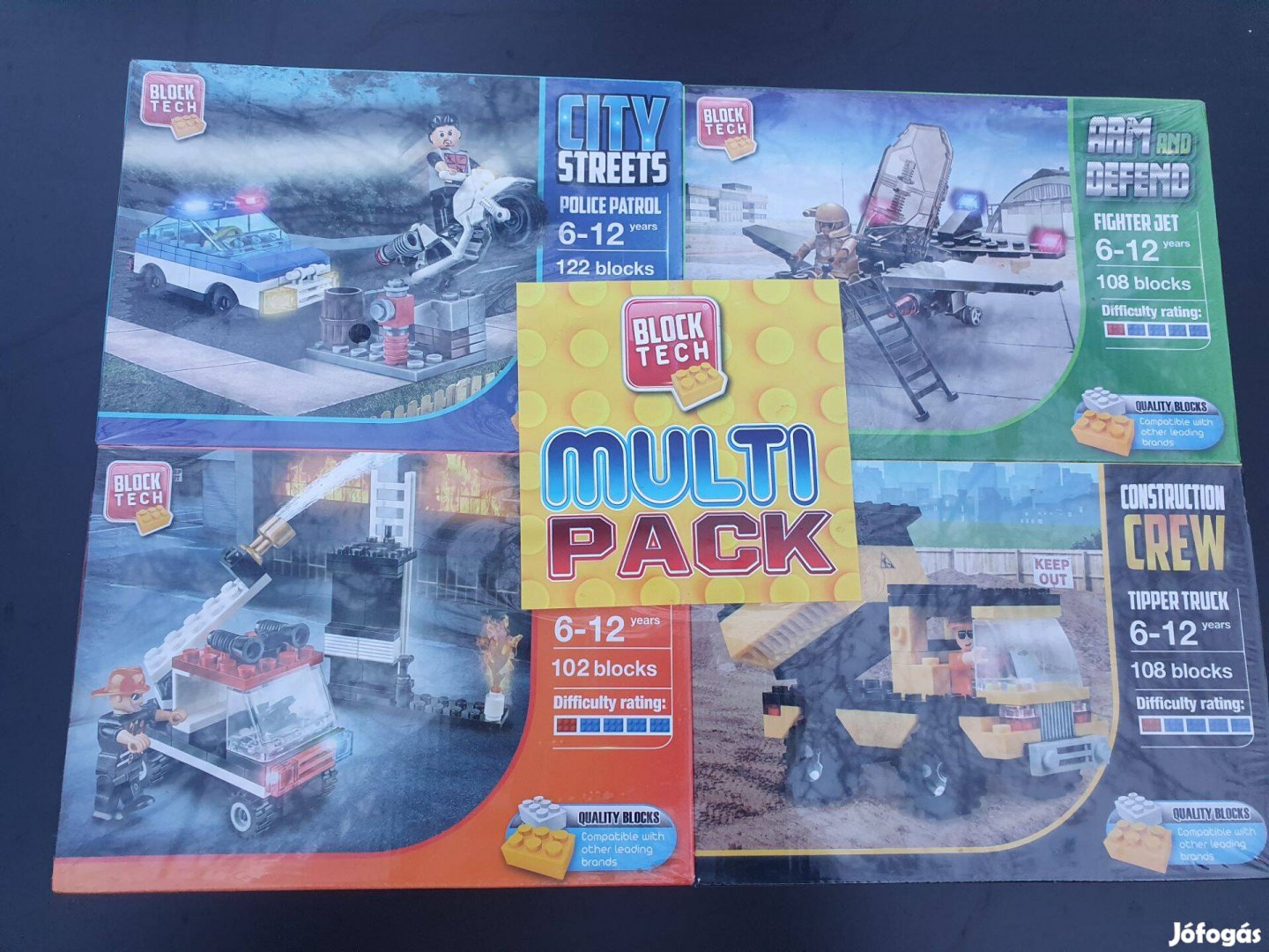 Block Tech Multi Pack-4 doboz Technikai blokk csomag -LEGO-hoz hasonló