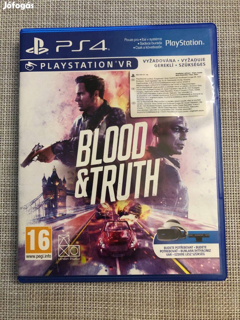 Blood and & Truth Ps4 Playstation 4 VR játék