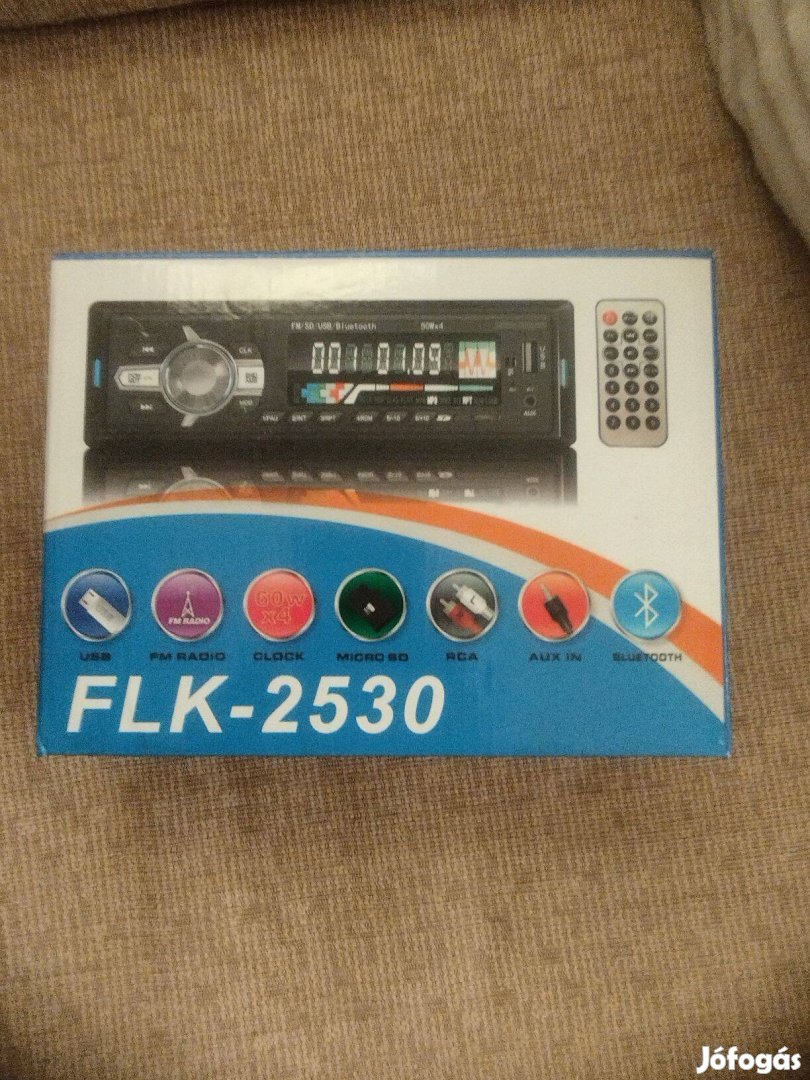 Bluetooth Fejegység MP3 FM SD USB AUX RCA Kihangosító Flk-2530