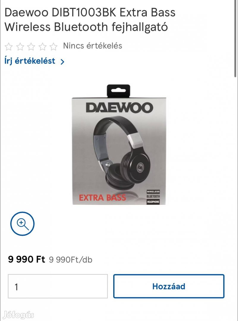 Bluetooth fejhallgató