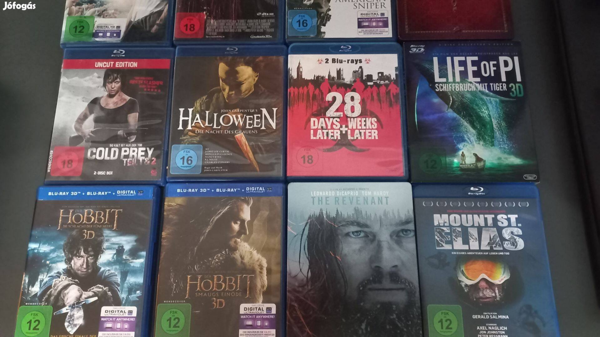 Bluray lemezek vegyes angol nyelvűek 3 d