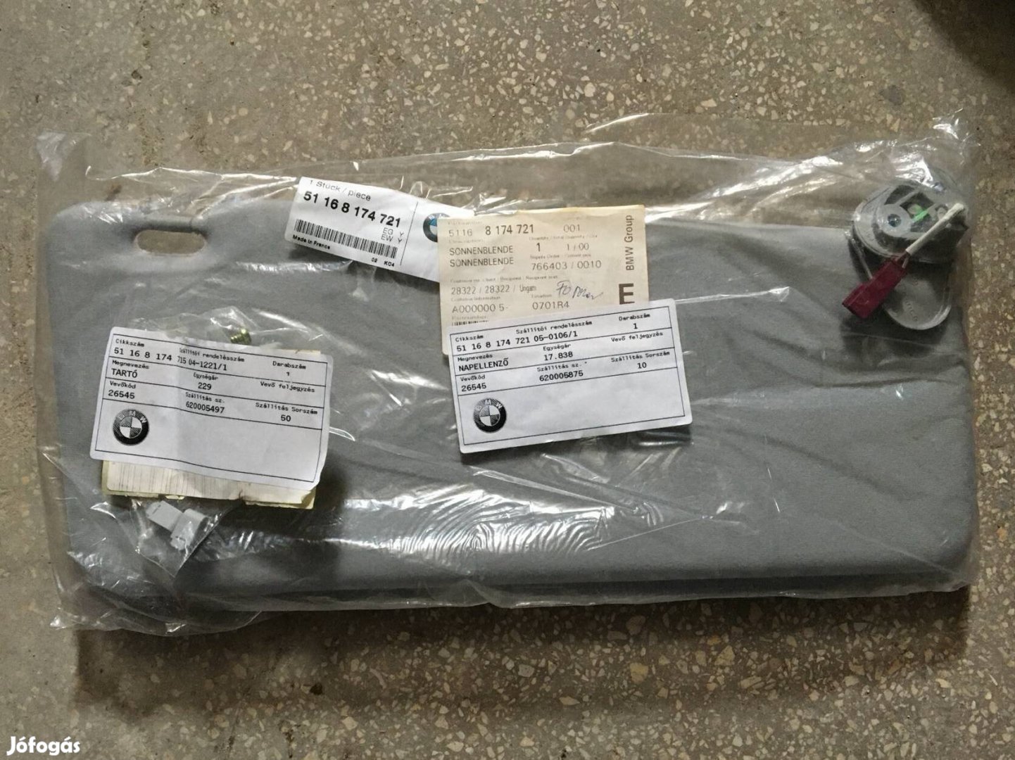 Bmw E38 gyári új napellenző rögzítővel