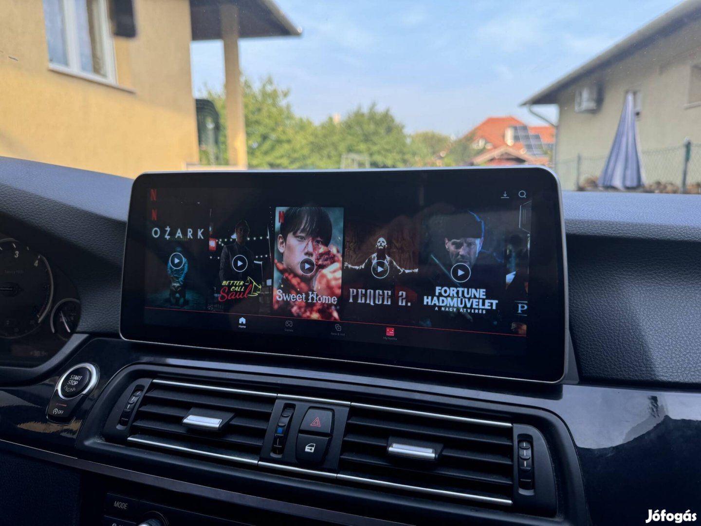 Bmw F10 F11 Carplay Netflix Android auto waze nagy kijelző 