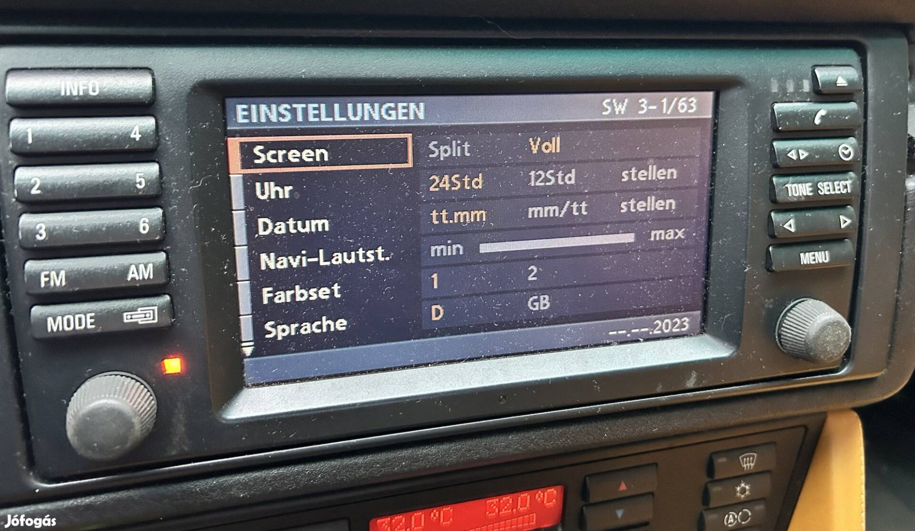 Bmw e39 16:9 navi kijelző