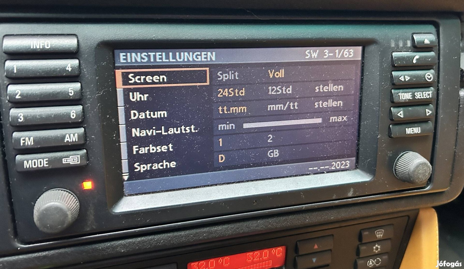 Bmw e39 16:9 navi kijelző