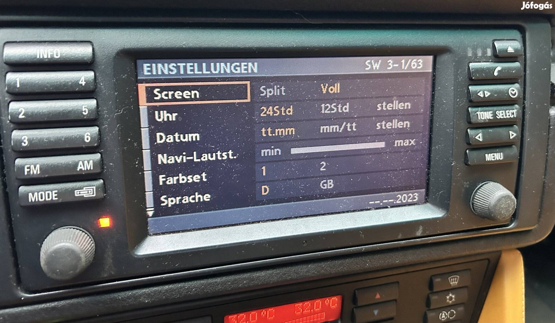 Bmw e39 16:9 navi kijelző