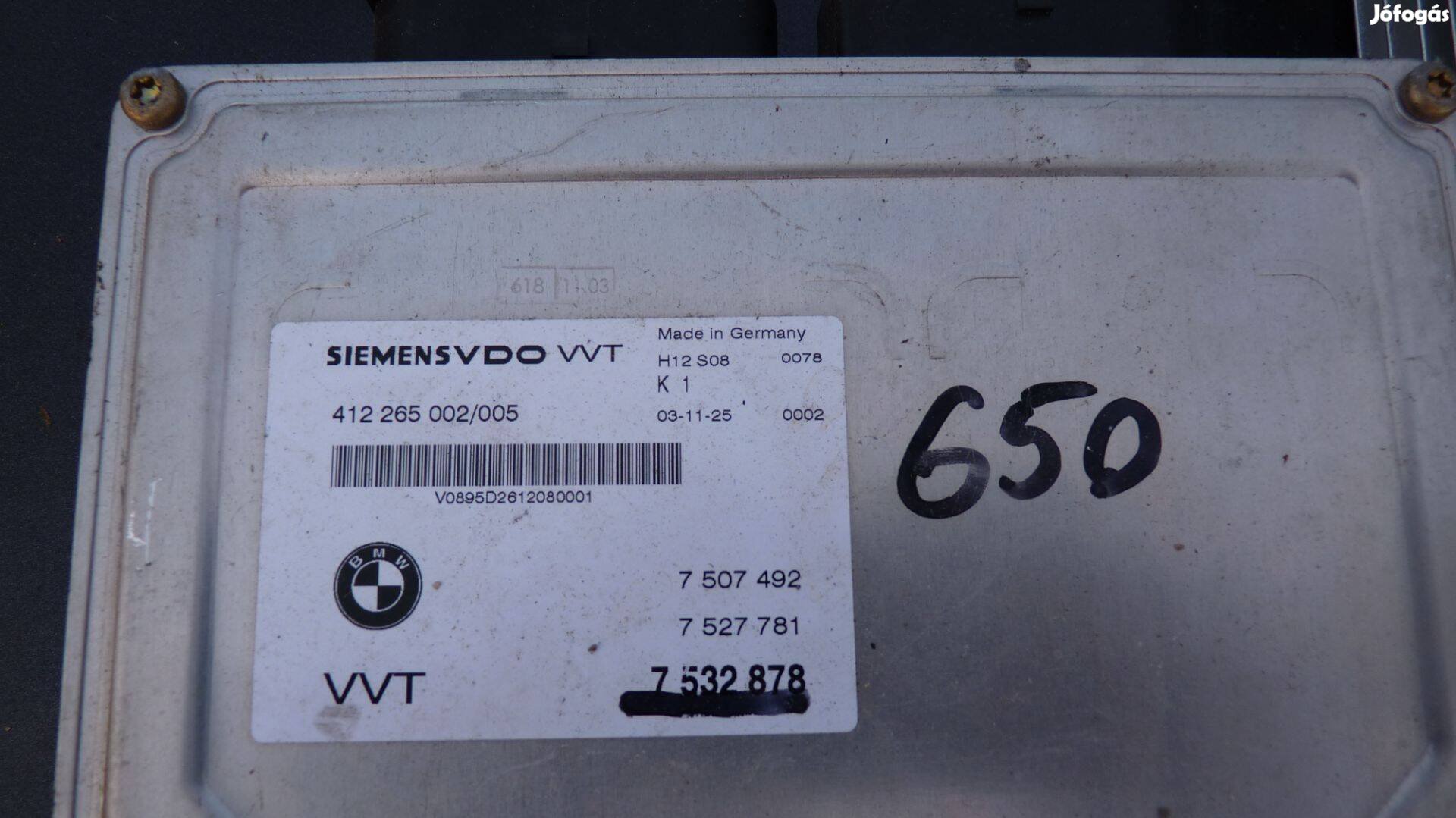 Bmw e60 e62 e63 e64 v8 as motorokhoz vvt modul