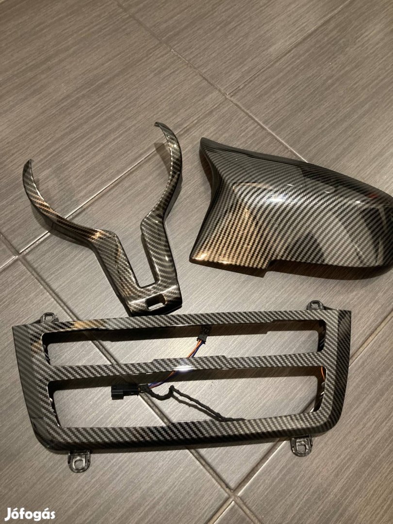 Bmw f30 karbon mintájú beltéri design elemek tükör burkolat