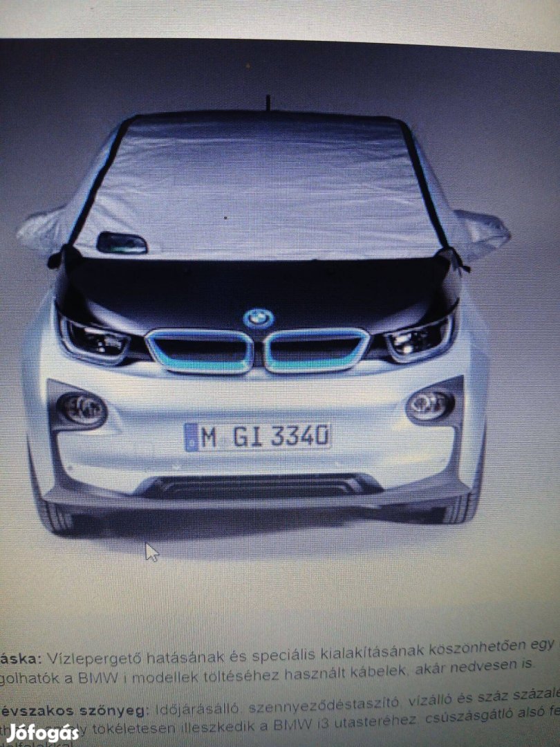 Bmw i3 gyári félponyva hővédő újszerű állapotban tároló táskával