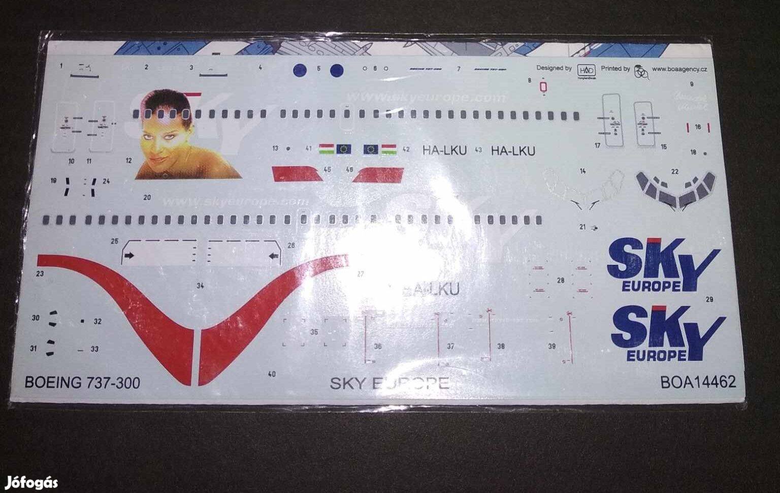 Boa Decals Boeing 737-300 Sky Europe matrica 1:144