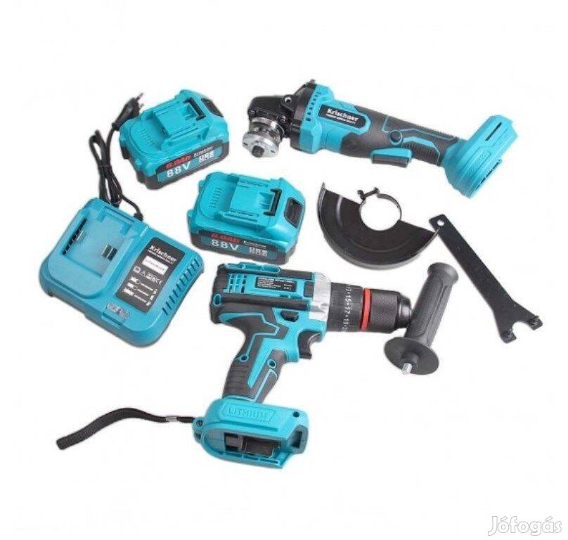 Boashi 2 részes akkus szerszámkészlet sarokcsiszoló