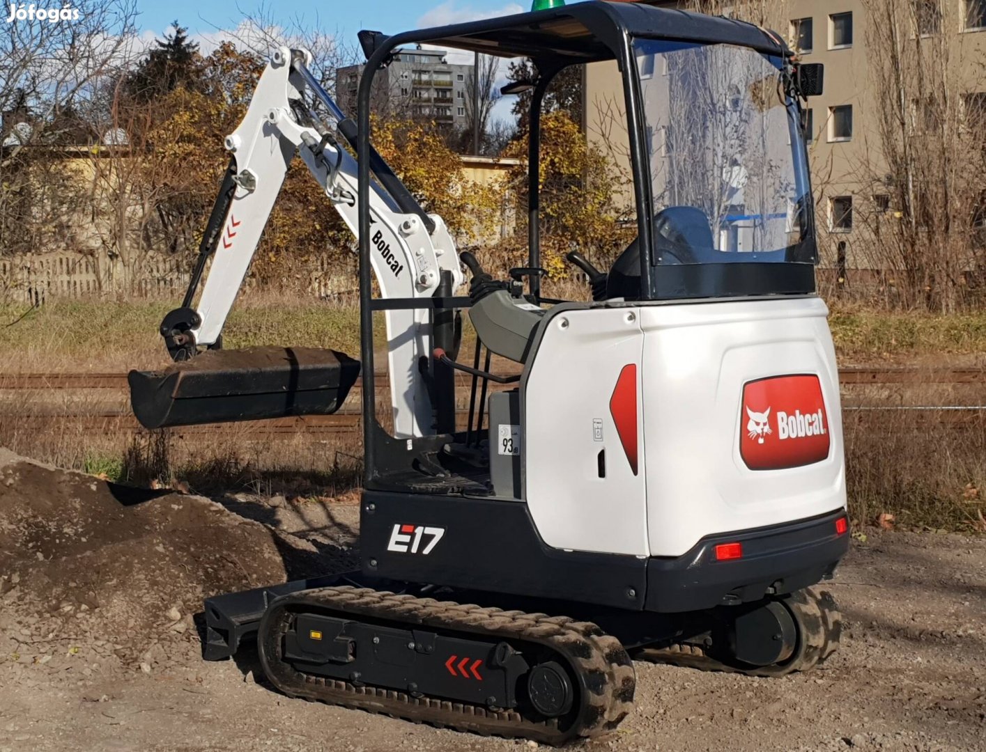 Bobcat E17, szélesítős,1500 ü.ó,  jcb, kubota 