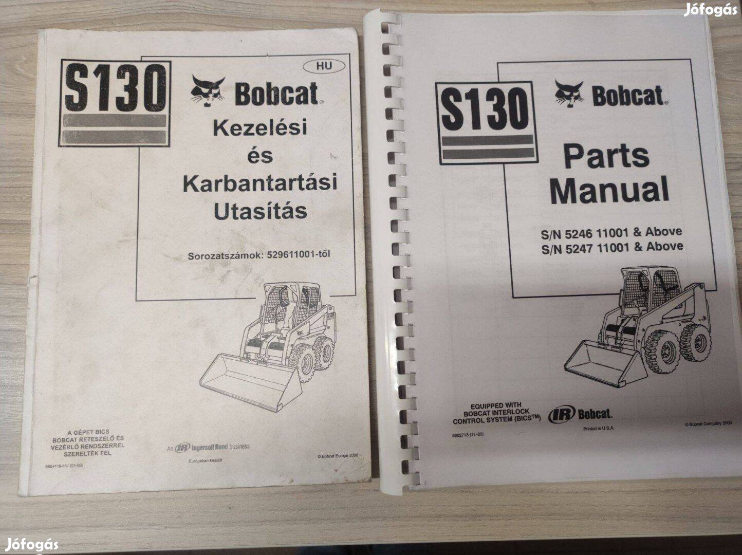 Bobcat S130 Alkatrész és szerelési katalógus, Kezelési és karbantartás