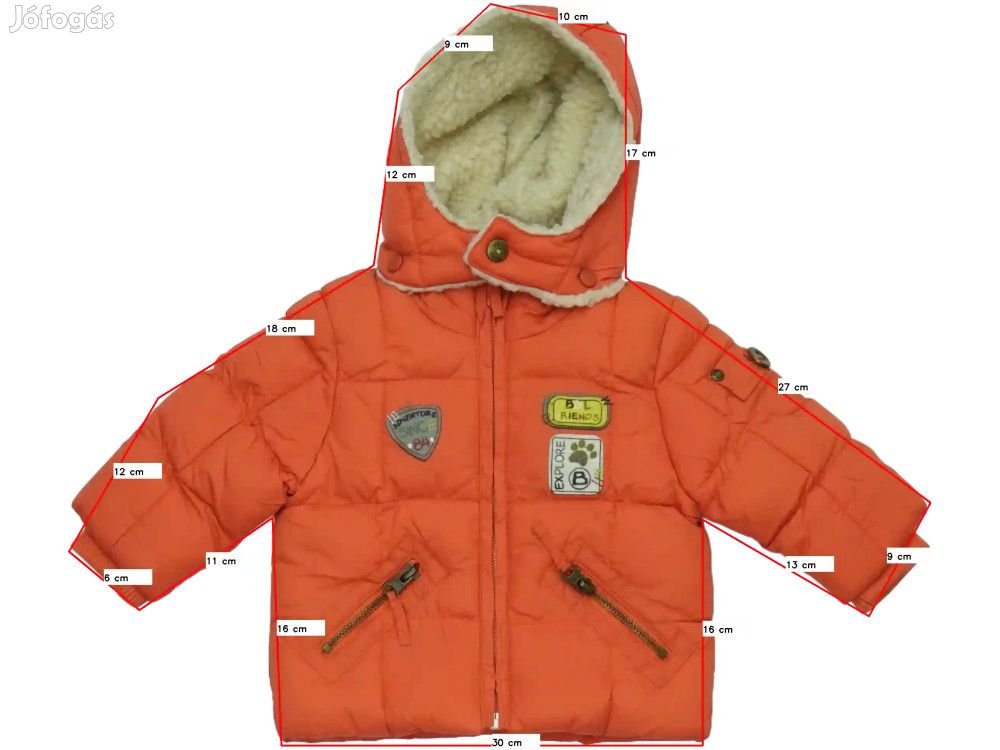 Boboli Új (címke nélküli) Fiú Télikabát (Méret: 62)