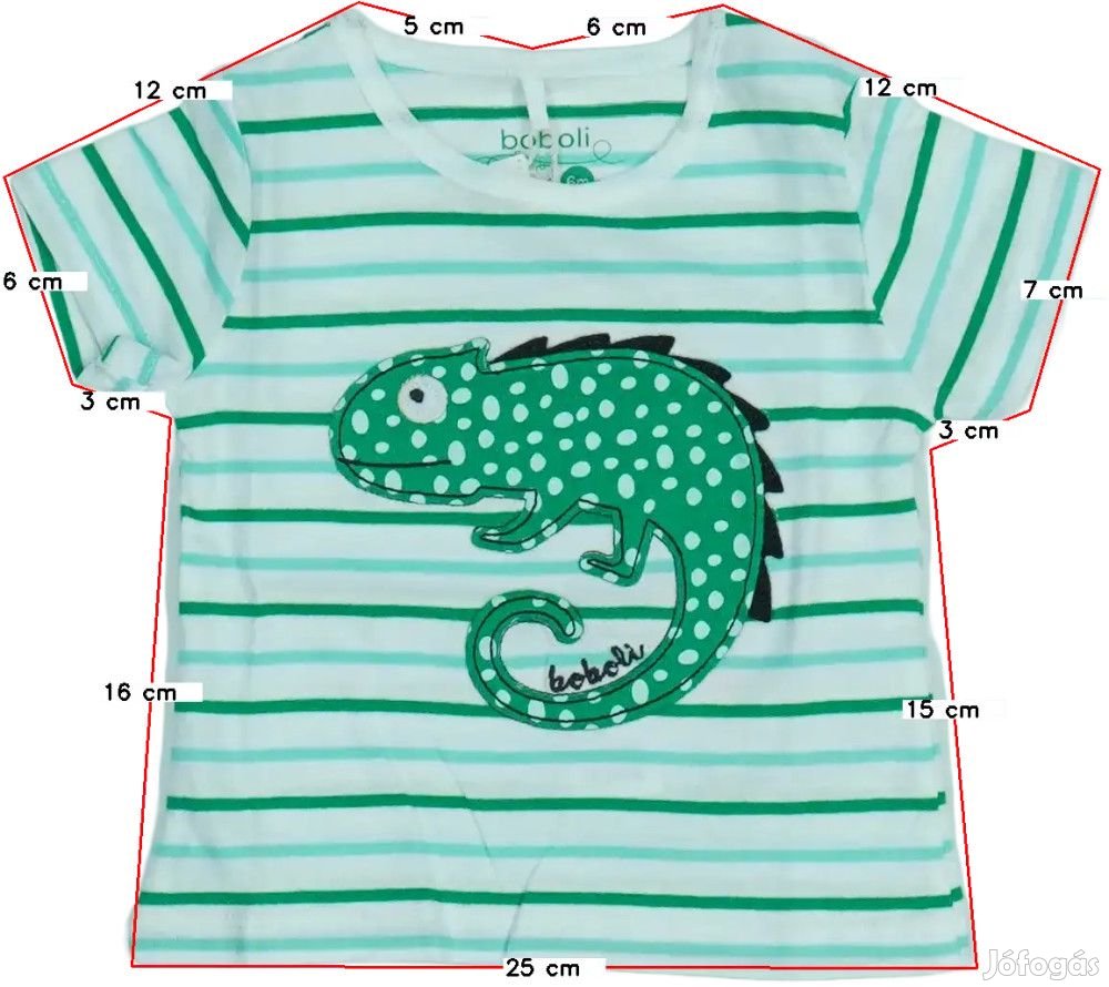 Boboli Új (címkés) Fiú Póló (Méret: 68)