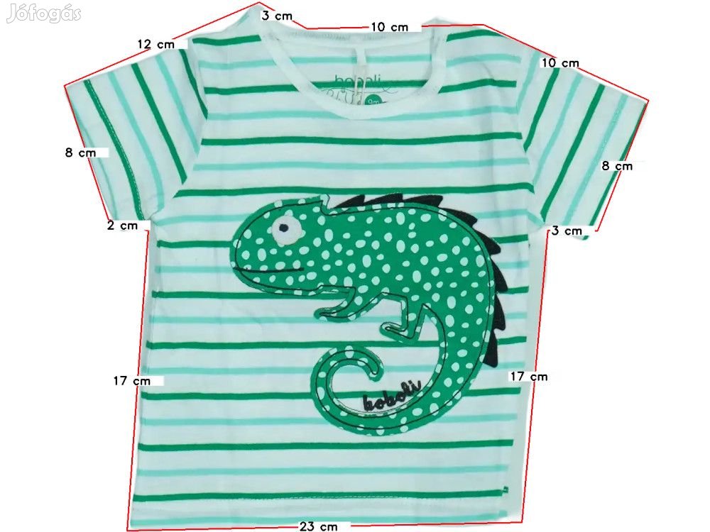 Boboli Új (címkés) Fiú Póló (Méret: 74)