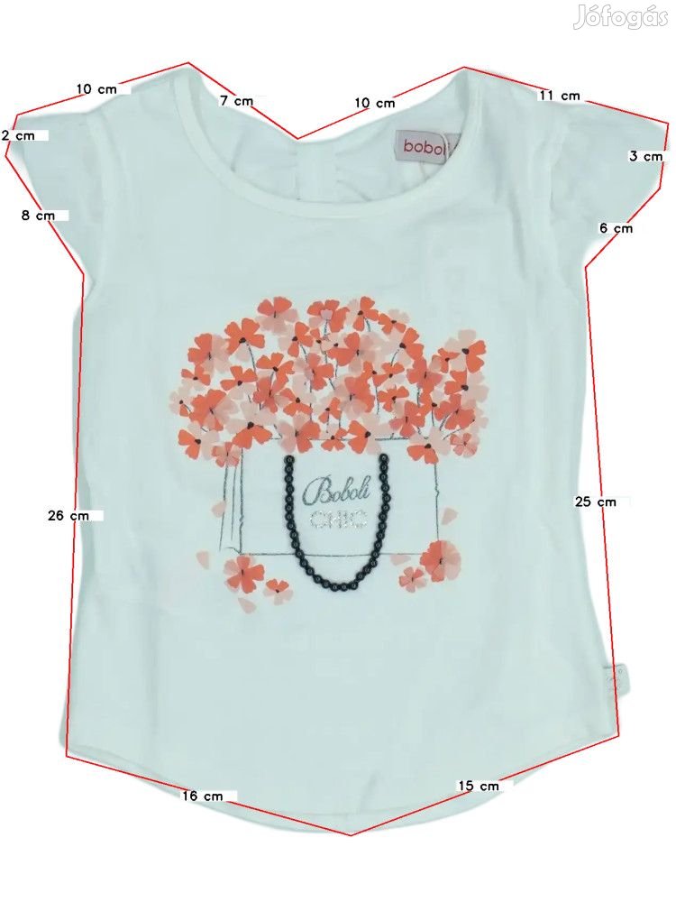 Boboli Új (címkés) Lány Póló (Méret: 104)