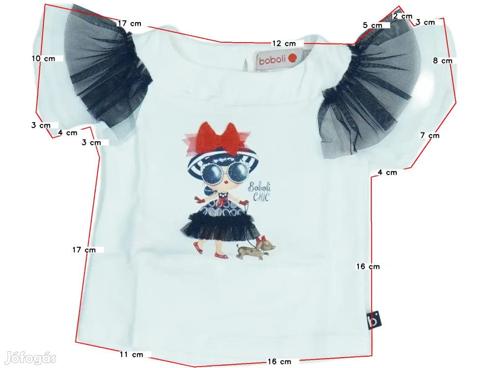 Boboli Új (címkés) Lány Póló (Méret: 74)