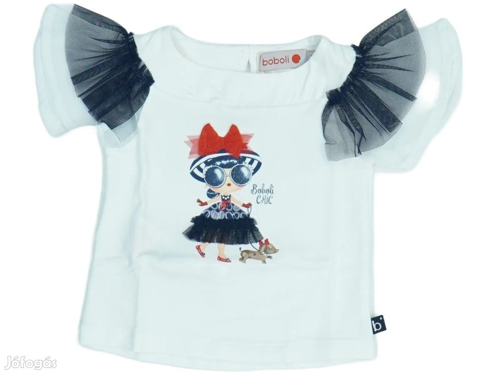 Boboli Új (címkés) Lány Póló (Méret: 74)