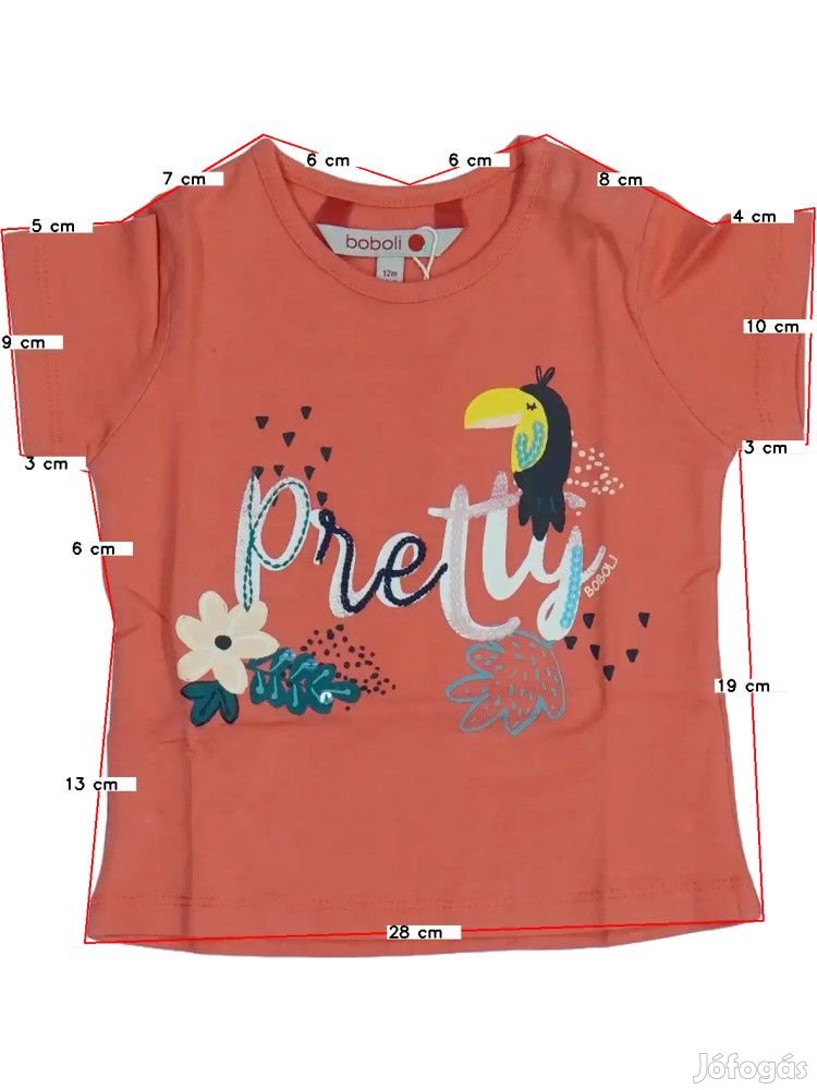 Boboli Új (címkés) Lány Póló (Méret: 80)