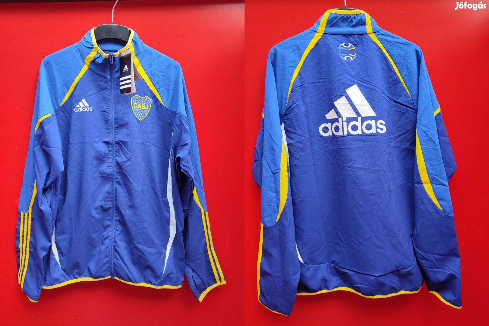 Boca Juniors eredeti kék adidas cipzáras felső M