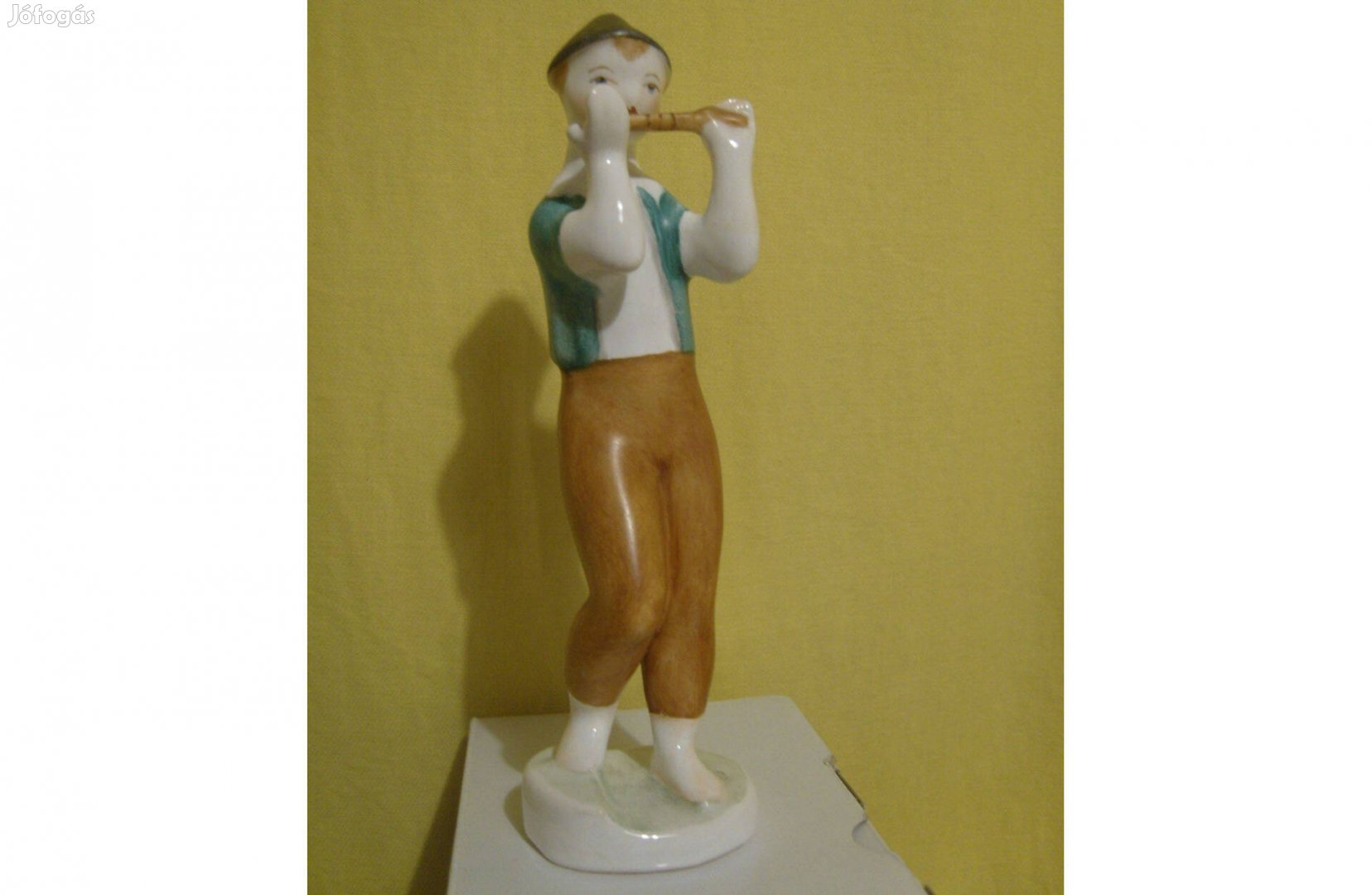 Bodrogkeresztúri kerámia pásztor, figurális porcelán