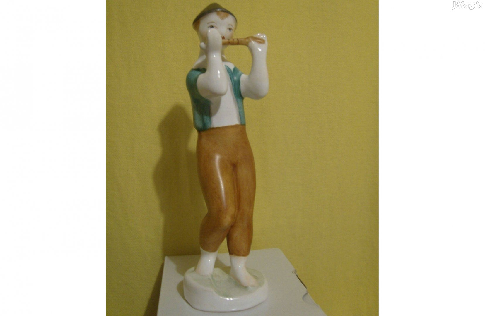 Bodrogkeresztúri kerámia pásztor, figurális porcelán